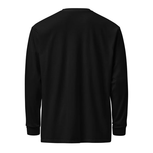 Black LKS Loyalty Kindness Strength Heavyweight Long Sleeve — back view