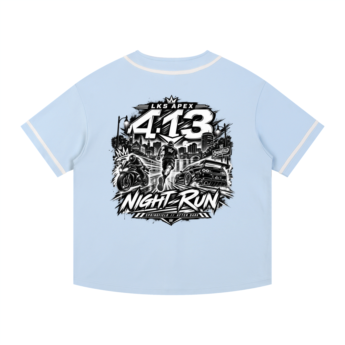LKS APEX Contrast Piped Button-Up Jersey
