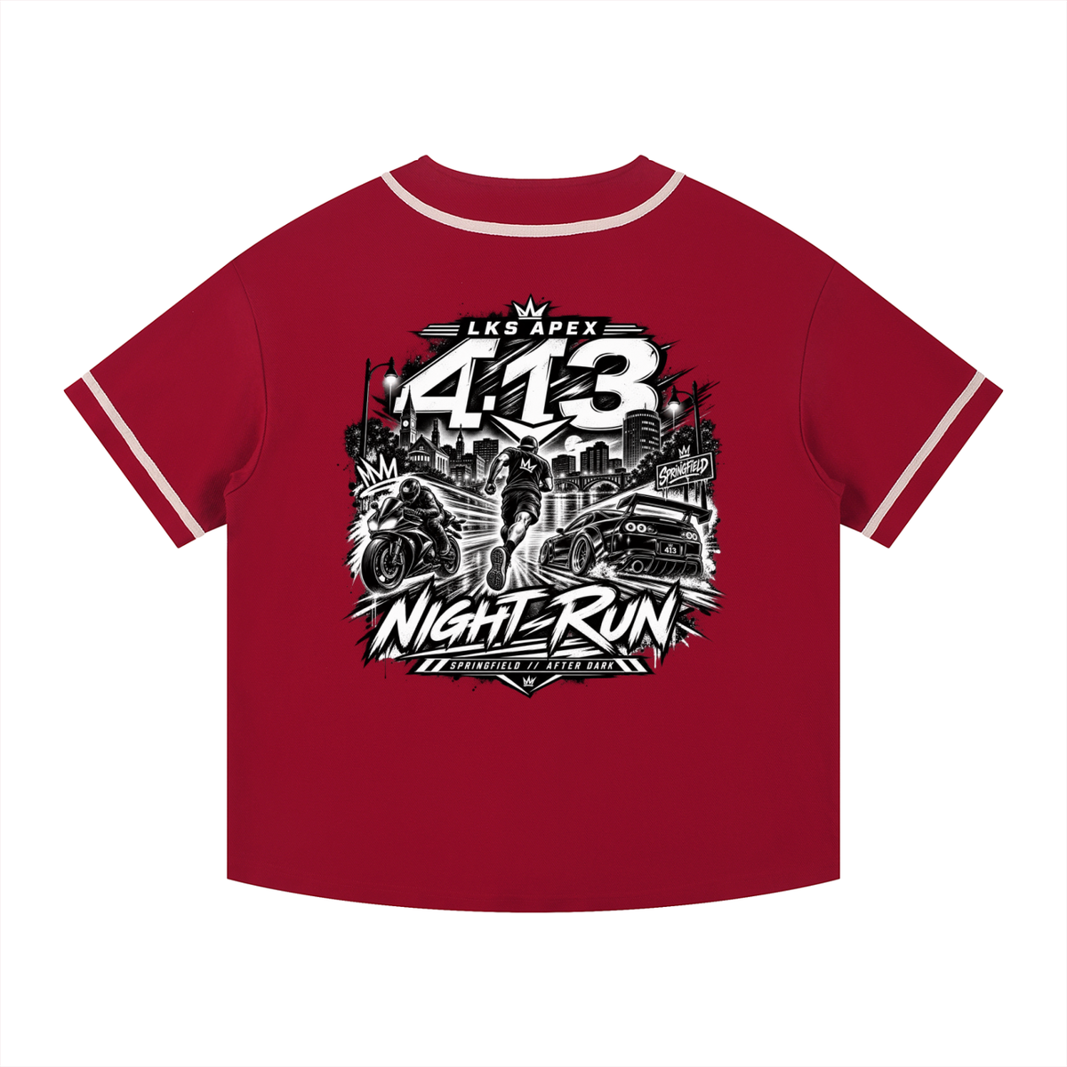 LKS APEX Contrast Piped Button-Up Jersey