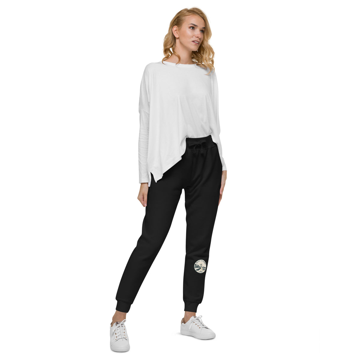 Black Built in the Community Sweatpants — right-front view