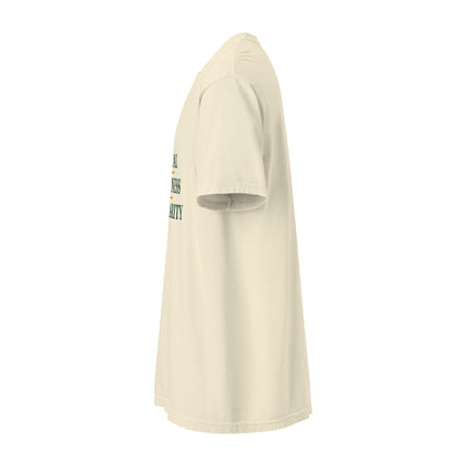 Ivory LKS Local Kindness Solidarity heavyweight tee — left-side view