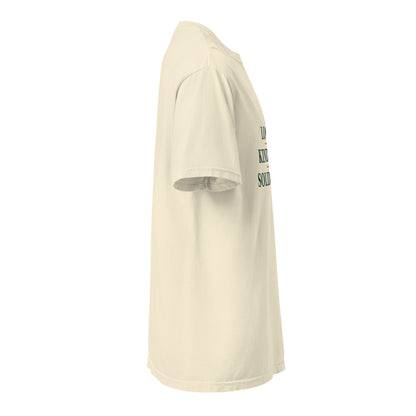 Ivory LKS Local Kindness Solidarity heavyweight tee — right-side view