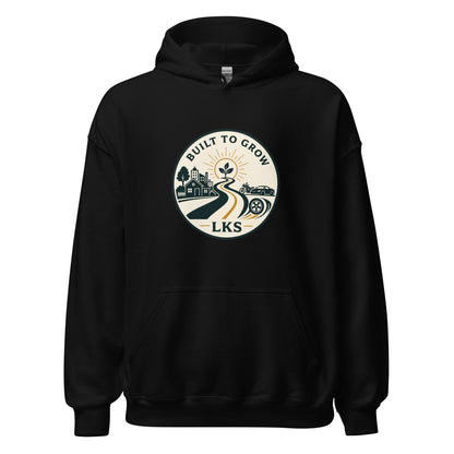 Black Built in the Community Hoodie — front view