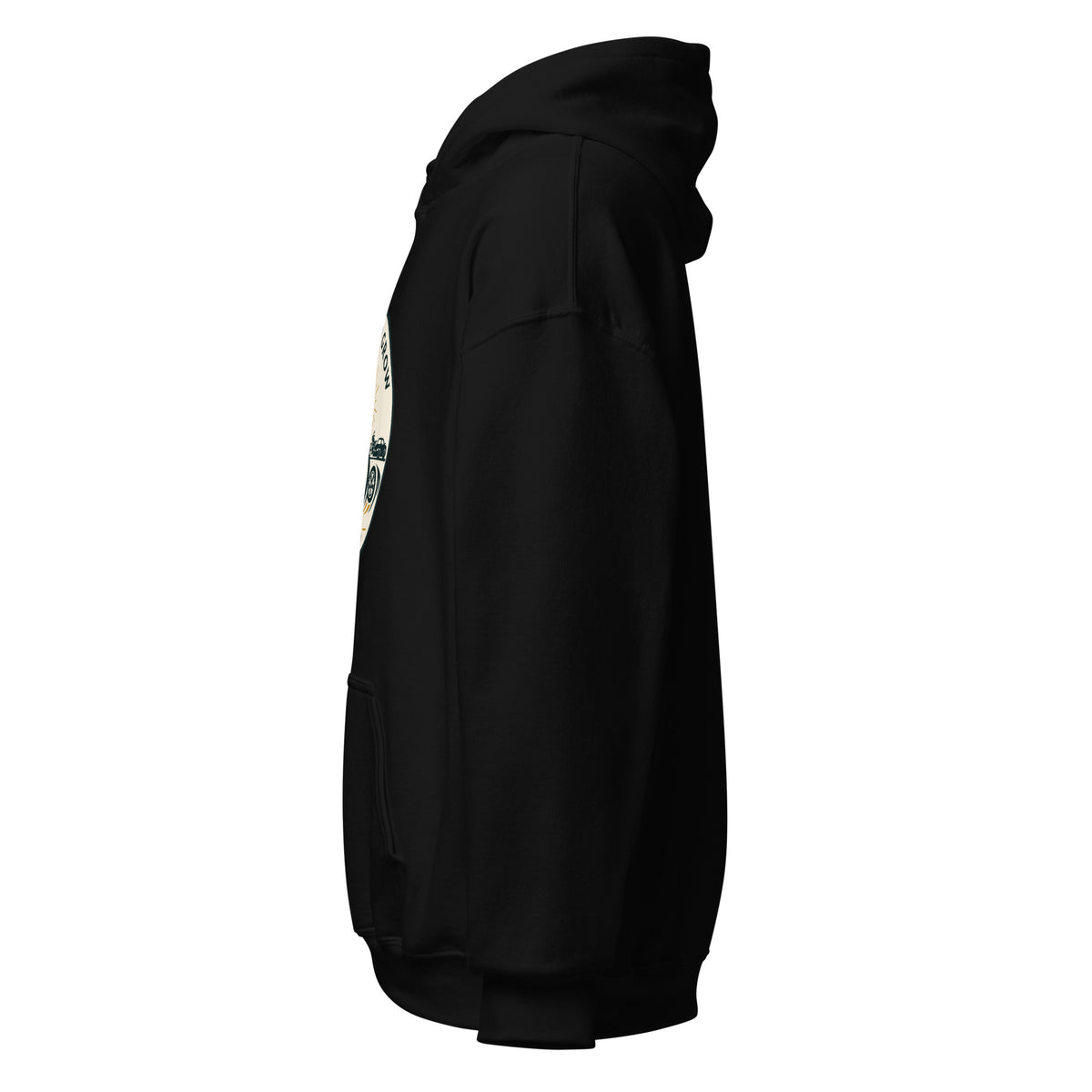 Black Built in the Community Hoodie — left-side view
